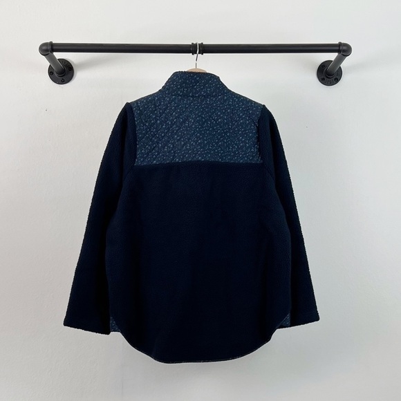 NWT Madewell (Re)sourced Sherpa Zip-Front Jacket in Navy Blue - Picture 8 of 10